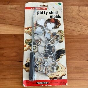 Vintage '82 Fairgrove Aluminum Patti Shell Molds #187 Butterfly Flower Suits NOS